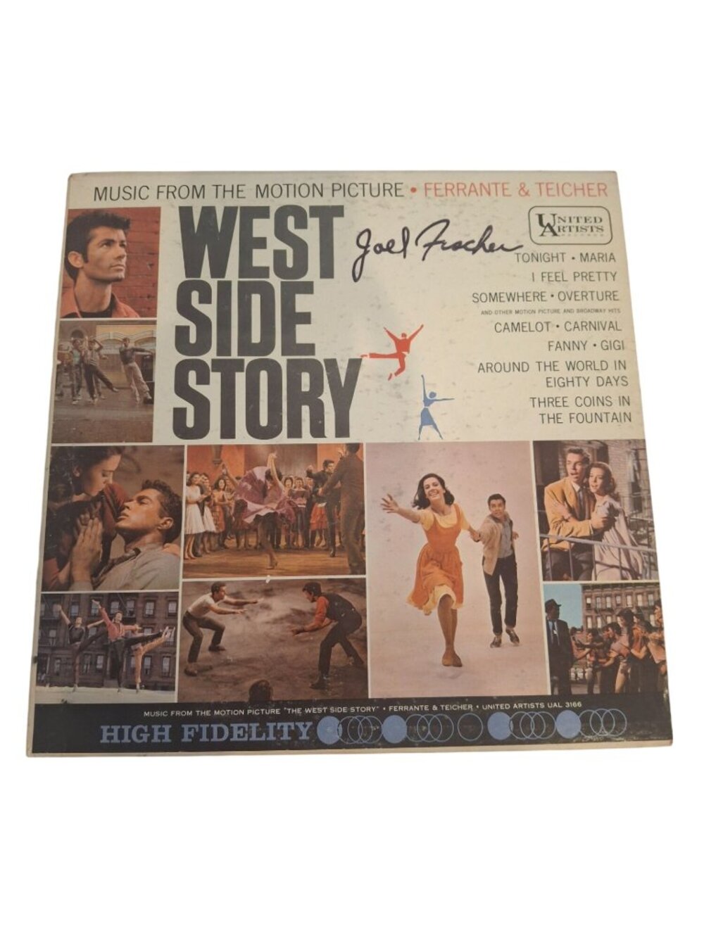Ferrante Teicher West Side Story LP 1961 UAL 3166 Mono Vinyl Joel Fischer Signed